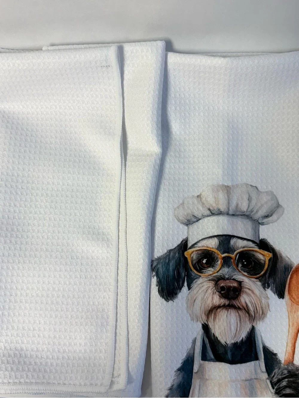 CHEF 2 Schnauzers Dishes Towels NWT